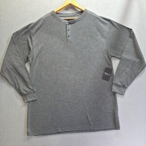 Galaxy by Harvic Men's Dark Gray Long Sleeve Thermal Shirt Size 2XL NWT
